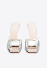 Trompette 85 Metal Buckle Mules in Leather