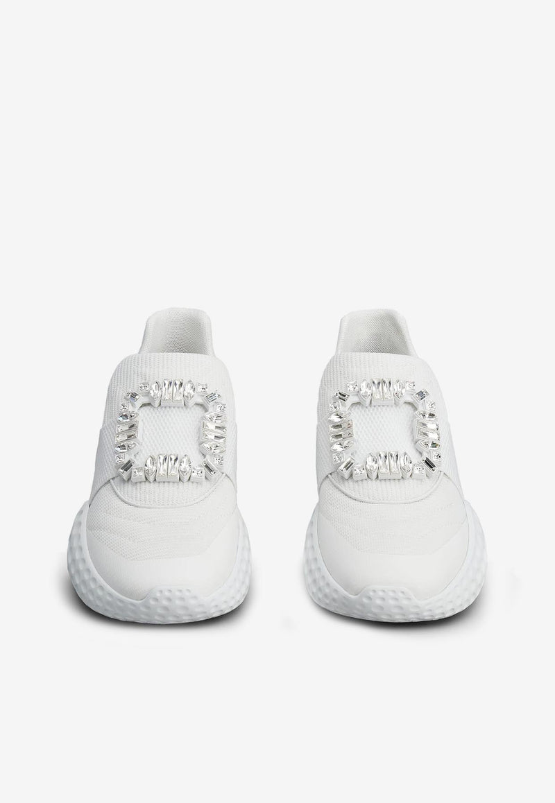 Viv' Run Light Crystal Embellished Buckle Sneakers