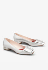 Strass Heel Ballerina Flats in Patent Leather