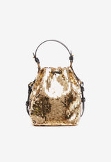 Sequin Embellished Bucket Bag