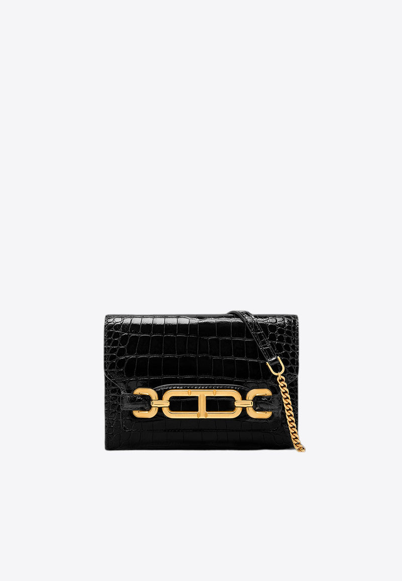 Mini Whitney Croc-Embossed Shoulder Bag