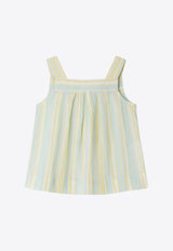 Girls Soleil Striped Sleeveless Blouse