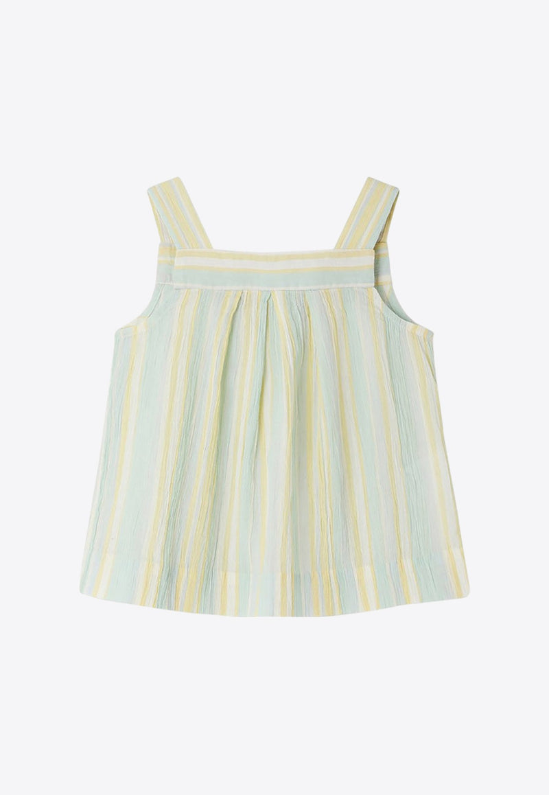 Girls Soleil Striped Sleeveless Blouse