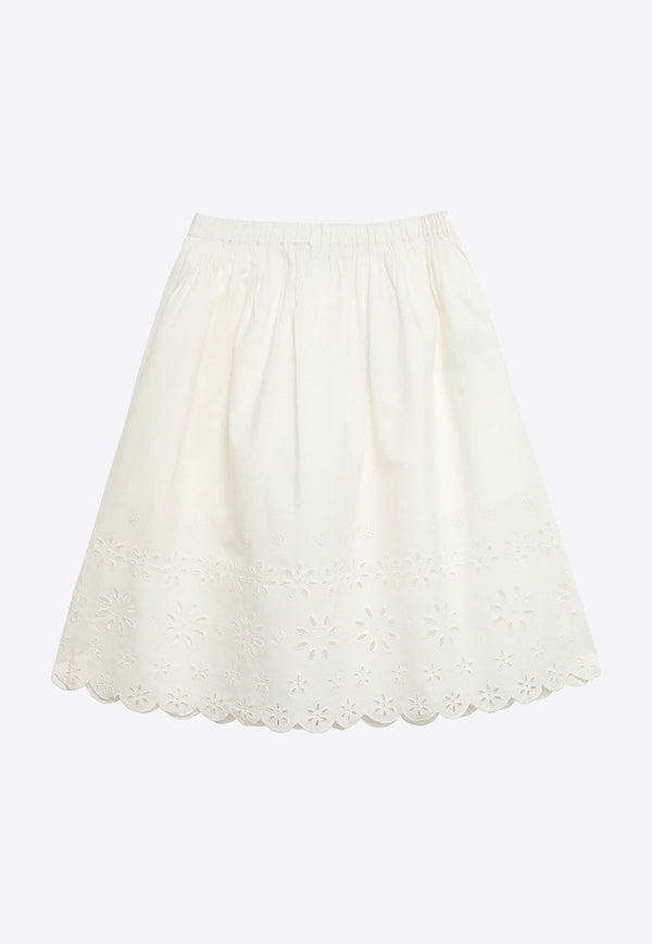 Girls Flora Broderie Anglaise Skirt