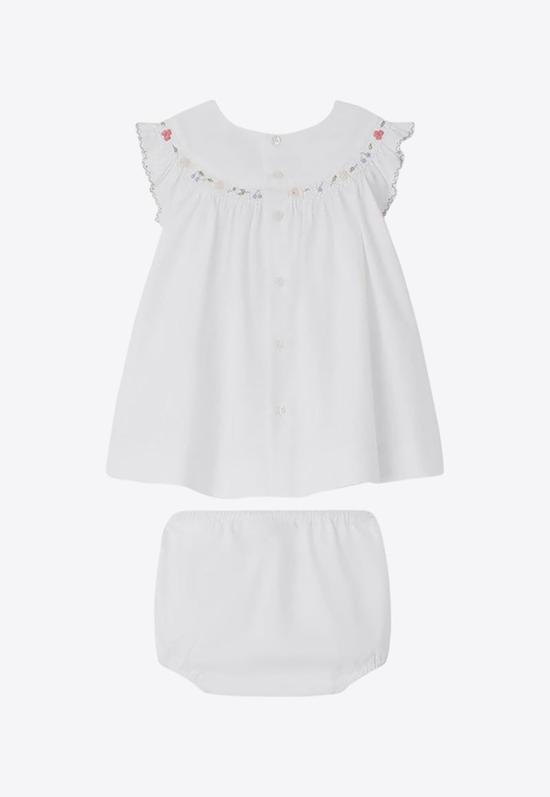 Baby Girls Amantine Floral Embroidered Dress