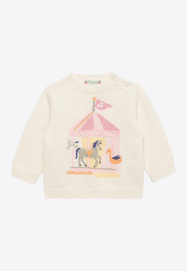 Baby Girls Almire Graphic-Embroidery Sweater