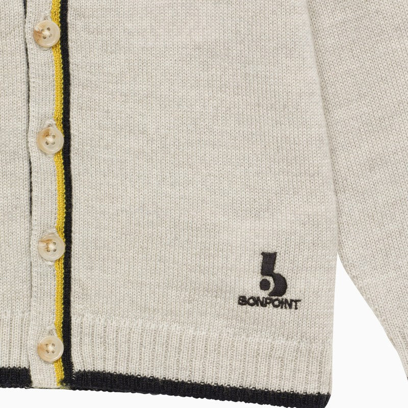 Babies Logo-Embroidered Wool Cardigan
