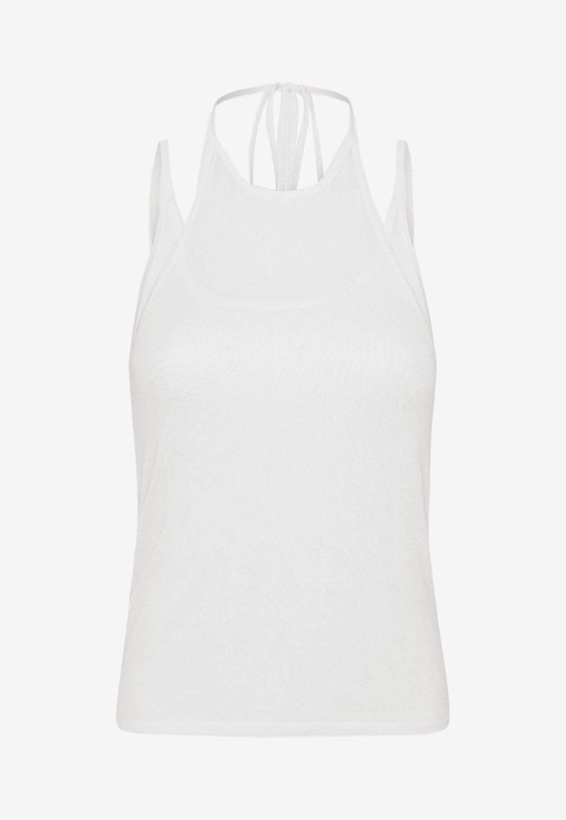 Halterneck Layered Tank Top