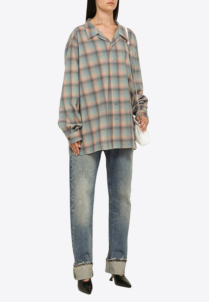 Straight-Leg Distressed Jeans