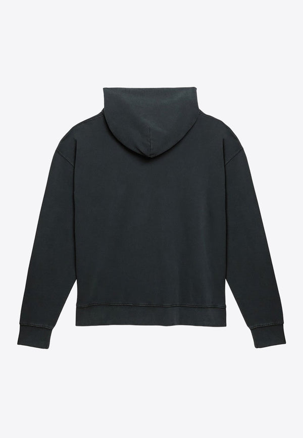 Washed-Effect Hooded Sweatshirt