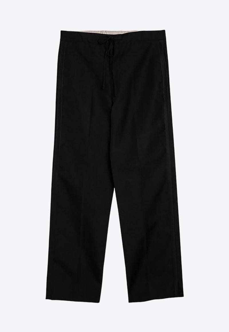 Elasticated Waistband Straight-Leg Pants