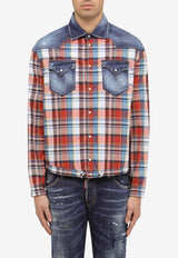 Paneled Checked Shirt