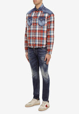 Paneled Checked Shirt