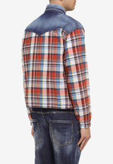 Paneled Checked Shirt