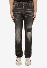 Washed-Out Slim Jeans