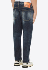 Straight-Leg Washed Jeans