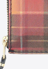 Lenticular Tartan Check Zip Wallet