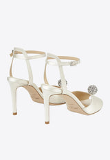 Sacora 85 Crystal-Embellished Satin Sandals