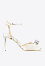 Sacora 85 Crystal-Embellished Satin Sandals