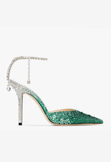 Saeda 100 Crystal-Embellished Pumps