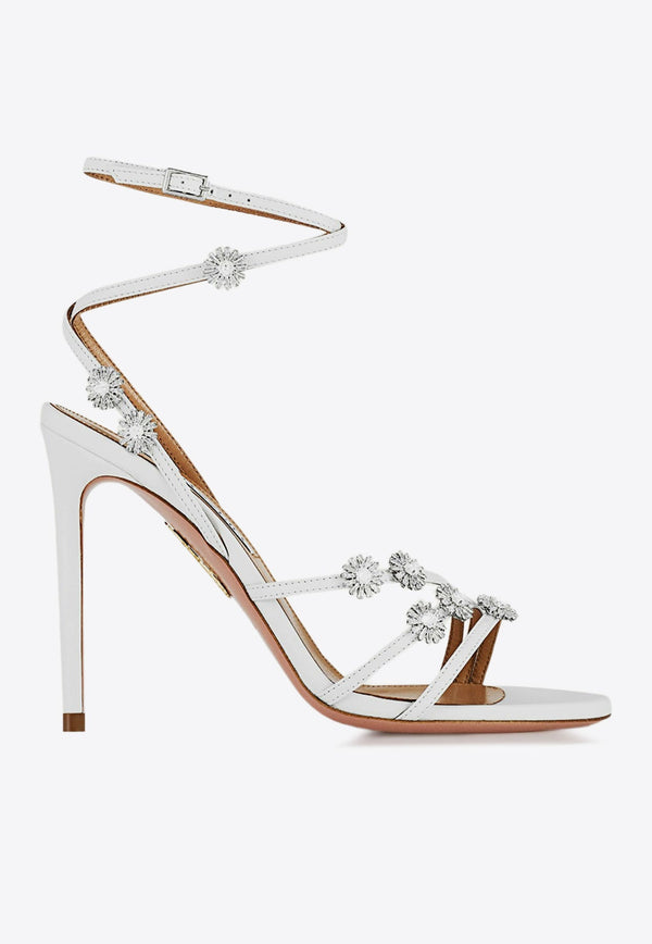 Starry Night 105 Crystal-Embellished Sandals in Nappa Leather