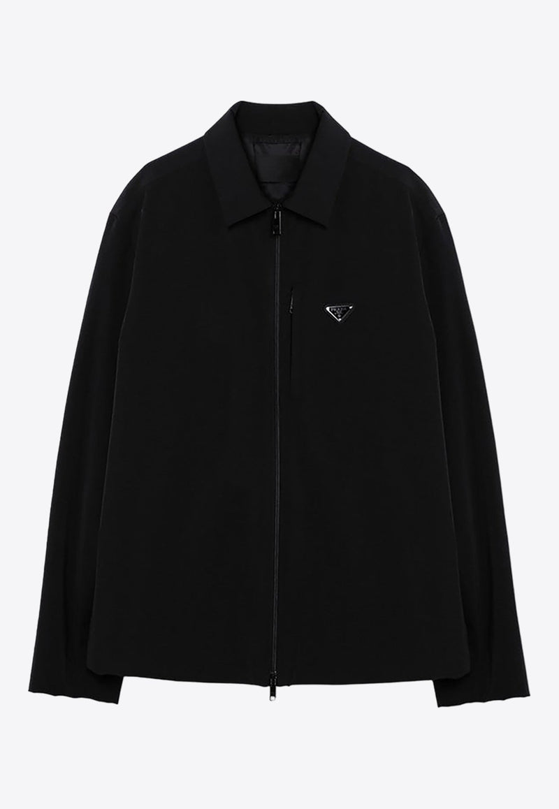 Triangle Logo Zip-Up Shirt