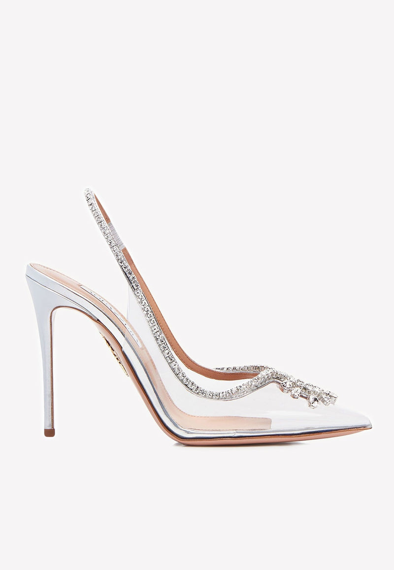 Seduction 105 Crystal-Embellished Slingback Pumps