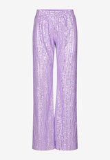 Markus Sequined Straight-Leg Pants