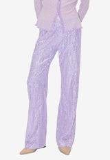 Markus Sequined Straight-Leg Pants