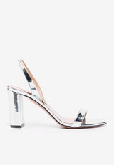 So Nude 85 Sandals in Metallic Leather