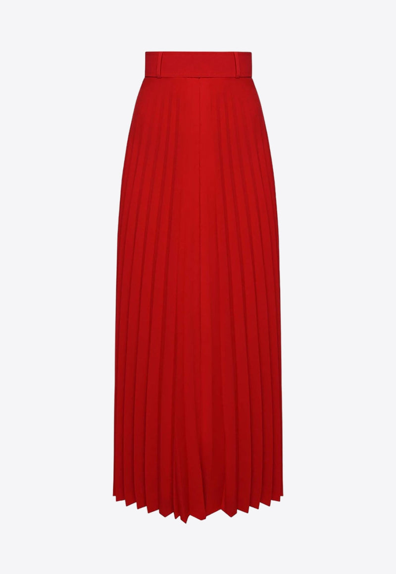 Maxi Pleated Belted Skirt