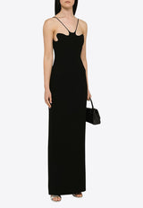 Asymmetrical Neckline Maxi Dress