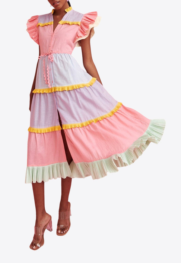 Aurora Ruffle Midi Dress