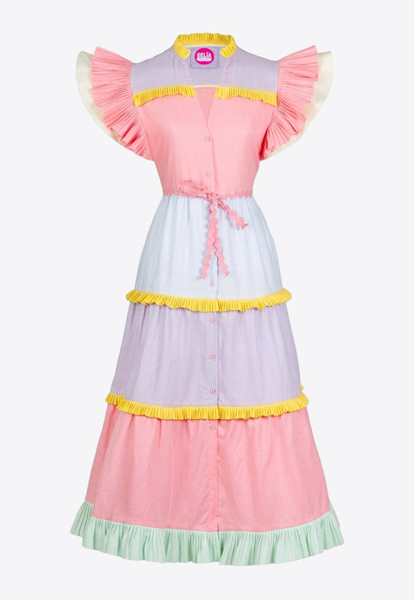 Aurora Ruffle Midi Dress