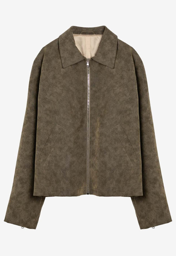 Bardem Faux Suede Zip-Up Jacket