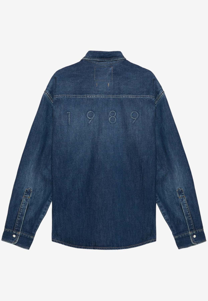 Long-Sleeved Denim Shirt