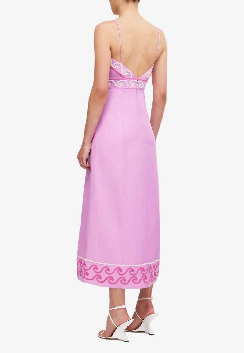 Nara Embroidered Midi Dress