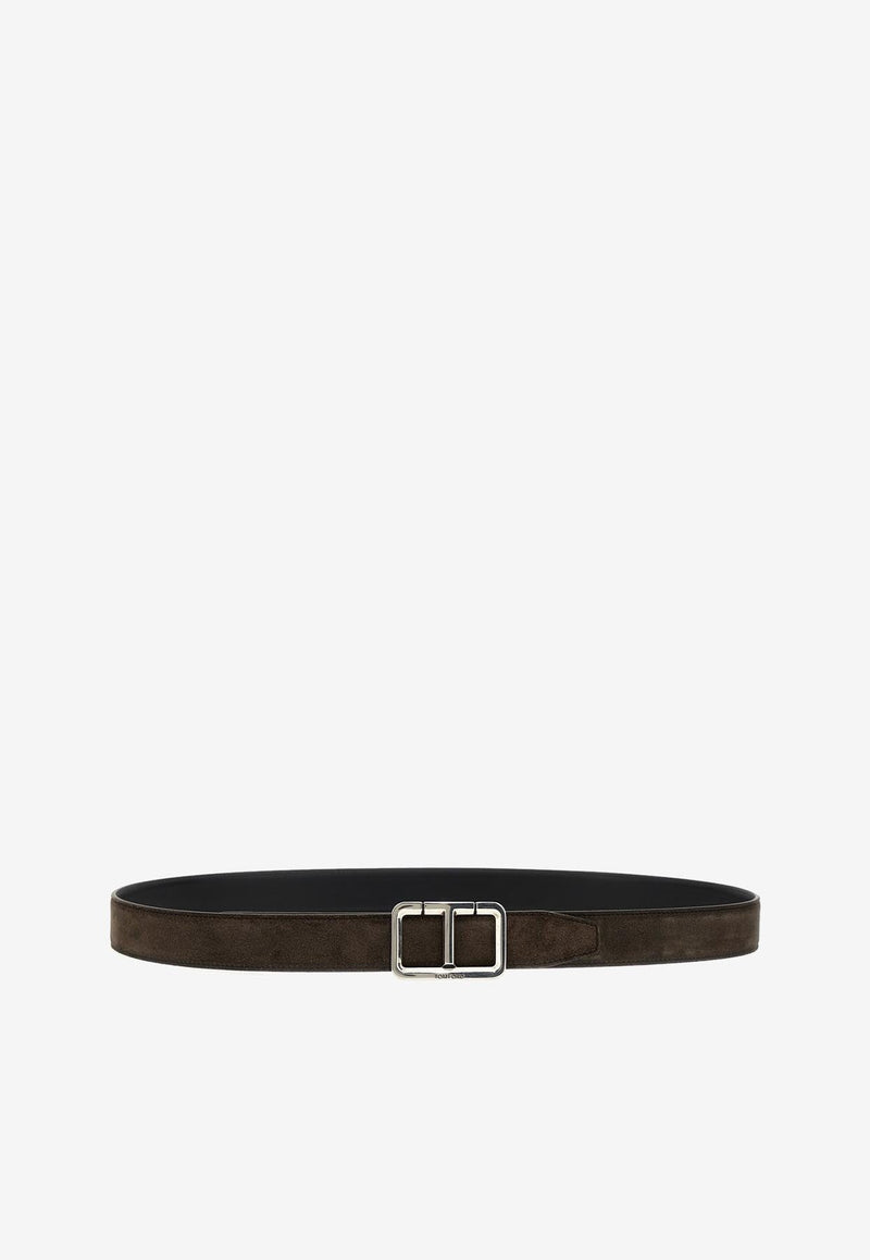 Logo Suede Belt