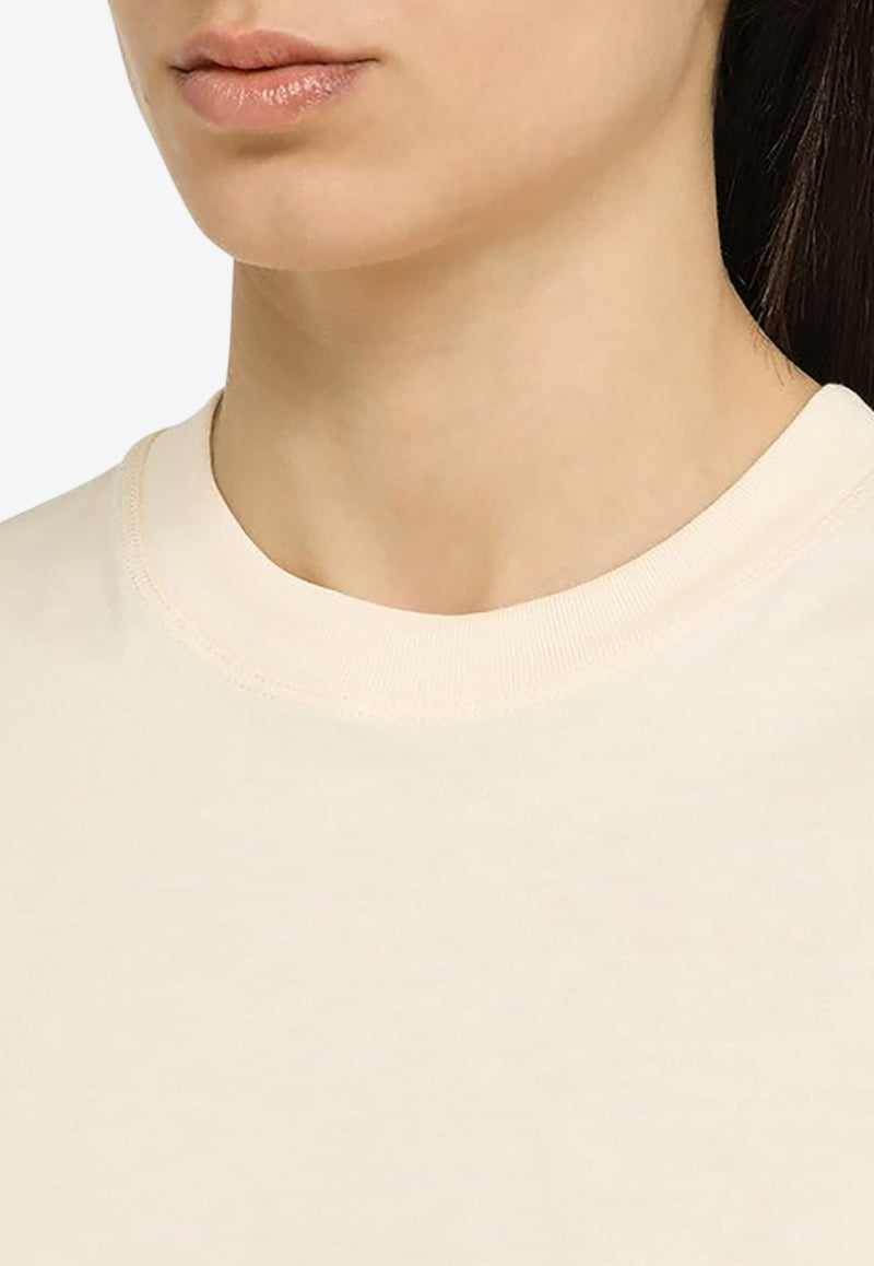 Short-Sleeved Crewneck T-shirt in Silk Blend