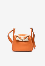 Mini Lindy 20 in Orange Clemence Leather with Gold Hardware