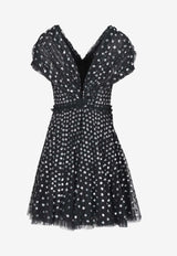 Grace Gloss Off-Shoulder Sequined Mini Dress