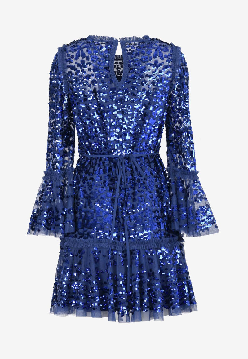 Annie Sequin Embellished Mini Dress