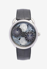 Arceau L'heure De La Lune 43mm Watch in Matte Alligator Single Tour Strap