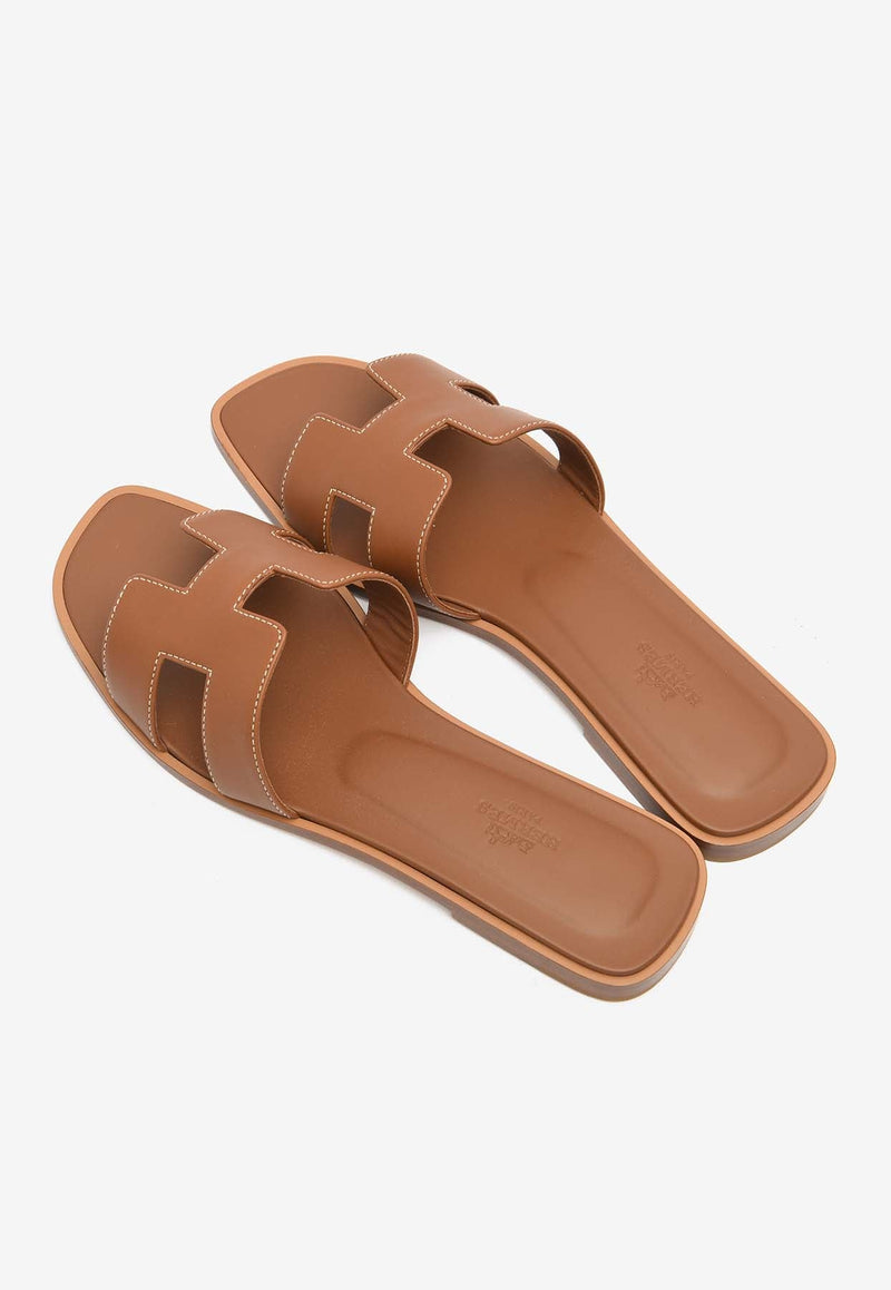 Oran H Cut-Out Sandals in Box Calfskin