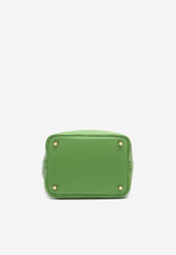 Picotin 18 in Vert Yucca Clemence Leather with Gold Hardware