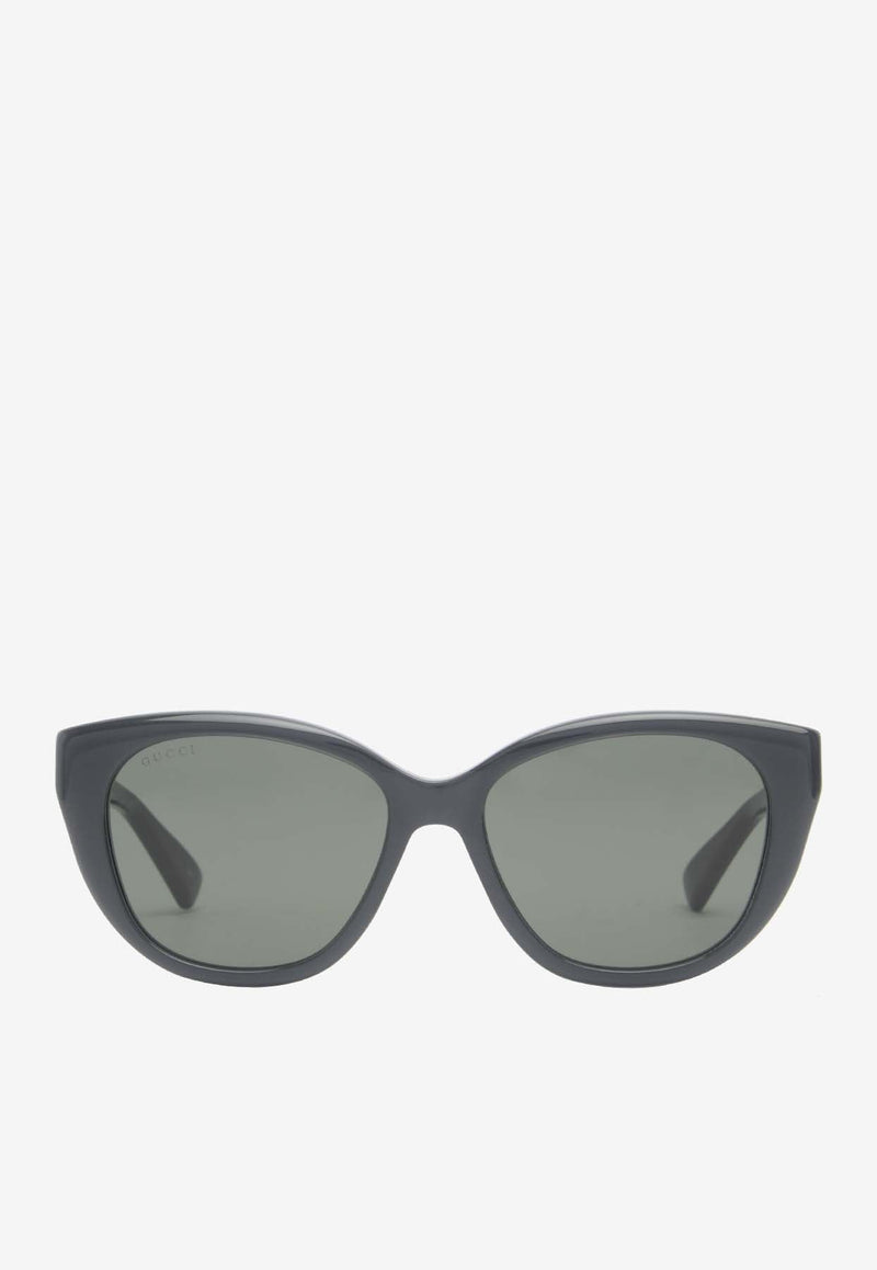 Logo Lettering Cat-Eye Sunglasses