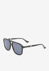 Square-Shaped Logo Sunglasses