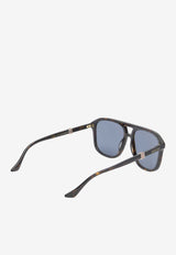 Square-Shaped Logo Sunglasses