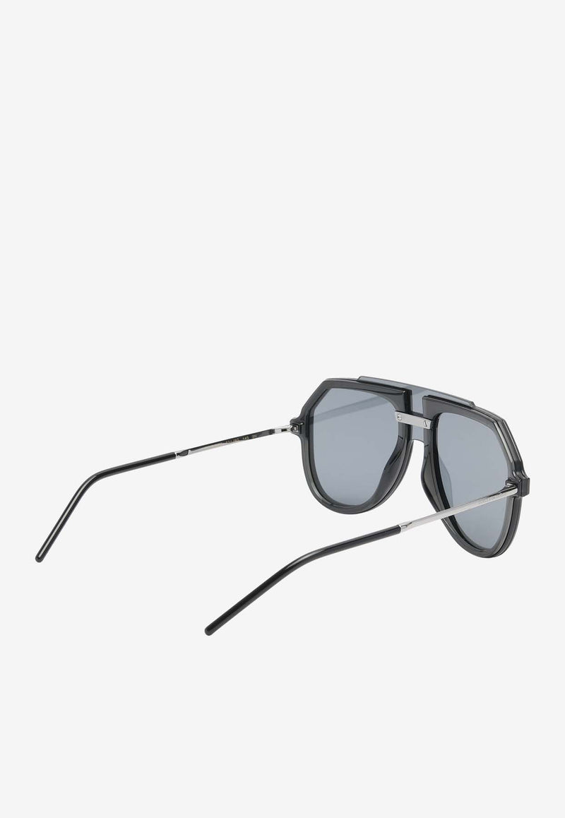 DG Intermix Oversized Aviator Sunglasses