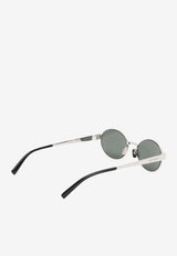 Logo Engraved Oval-Shaped Sunglasses